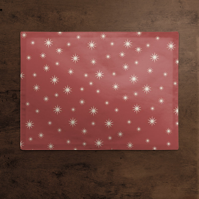Bickmore Cotton Geometric Rectangle Placemat, Red
