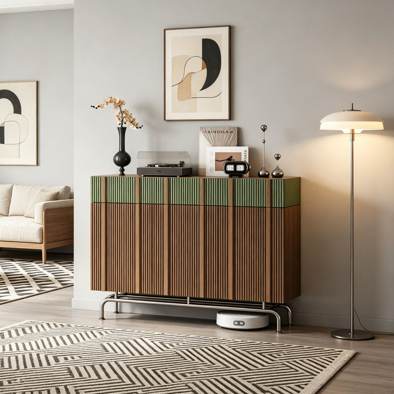 Armoire à chaussures minimaliste de style européen, 47.24"H x  47.24"W x  13.78"D