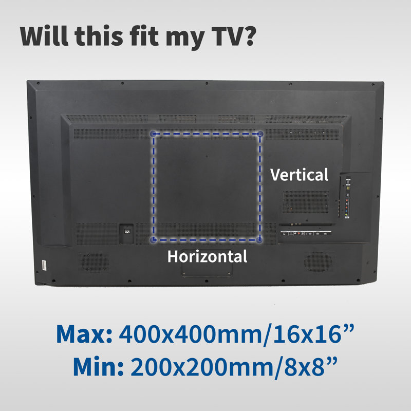 Adaptateur d'écran ACL VESA 75 x 75 mm à 400 x 400 mm
