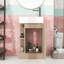 Meuble-lavabo en bois et tablette en céramique-1652307949
