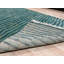 Tapis vert en laine noué à la main à motif géométrique vert émeraude-124206496