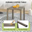 Ensemble de conversation d'extérieur en aluminium 3 pièces avec coussins beiges et table d'appoint Mornlift-122879283-122879284