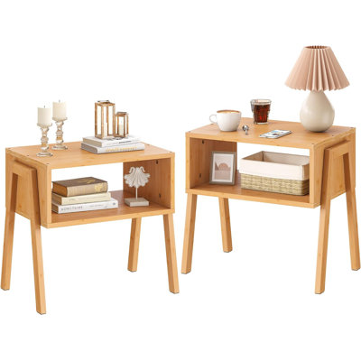 Table de chevet en bois massif Hivay