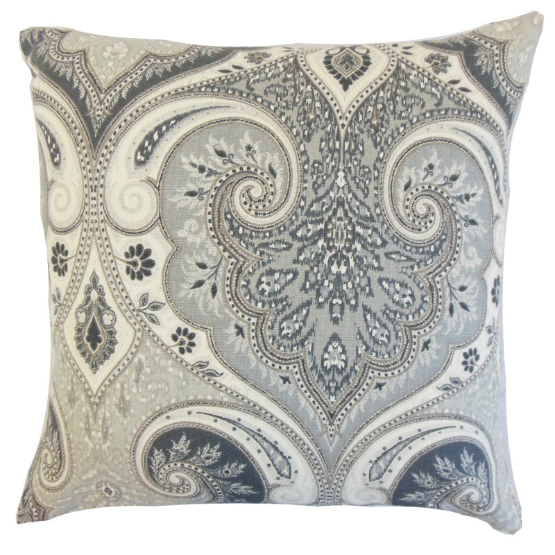 Housse et insert de coussin carré en lin Kirrily, Ombre, 24 po x 24 po