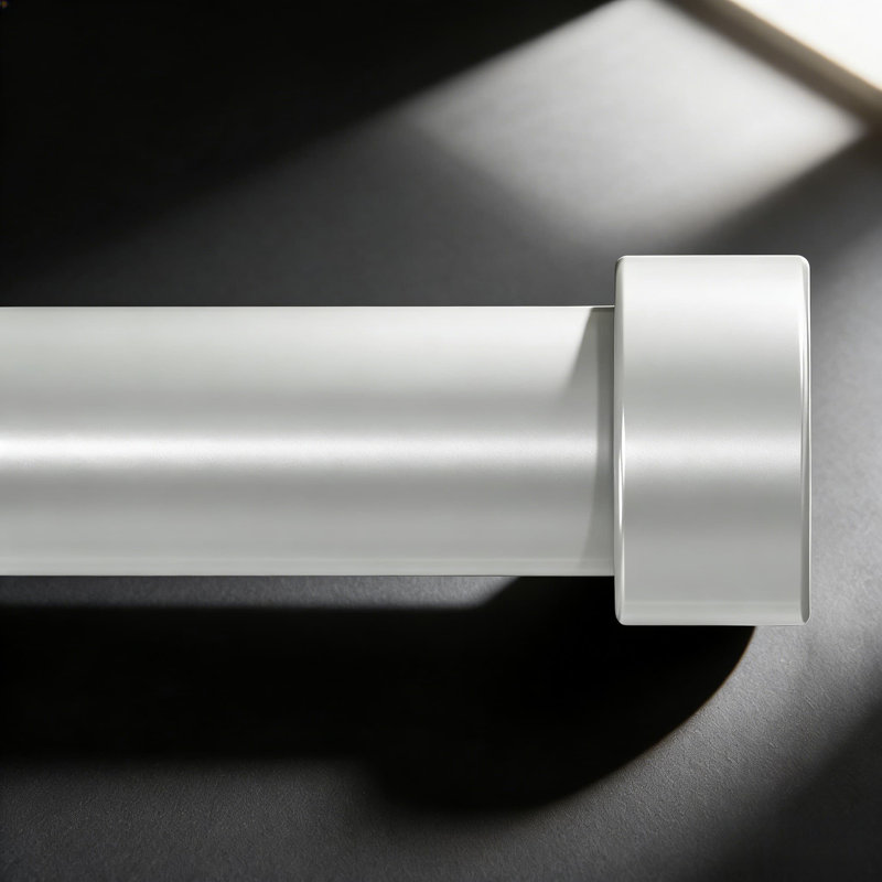 Tringle à rideaux ajustable robuste, tringle en acier de 1 pouce de diamètre pour fenêtres de 36 à 144 pouces, conception moderne avec embouts, supporte jusqu'à 30 lb