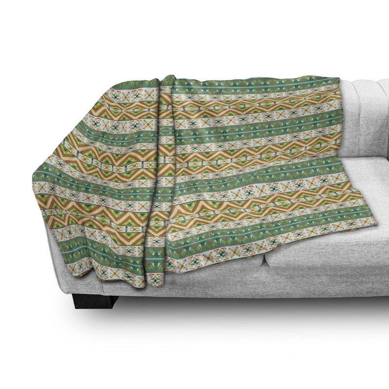 Hand Woven Throw Blanket, 50" W x 70" L