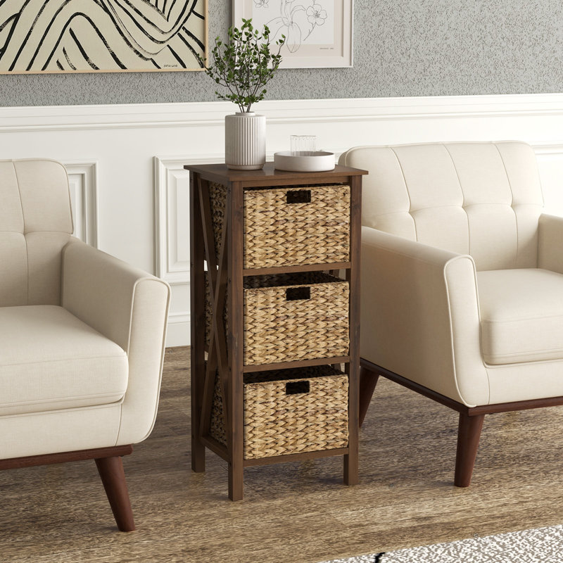 Table de chevet Anapaola en brun, 1