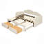Lit de jour rembourré 2 tiroirs avec couchette et ports USB-107140807