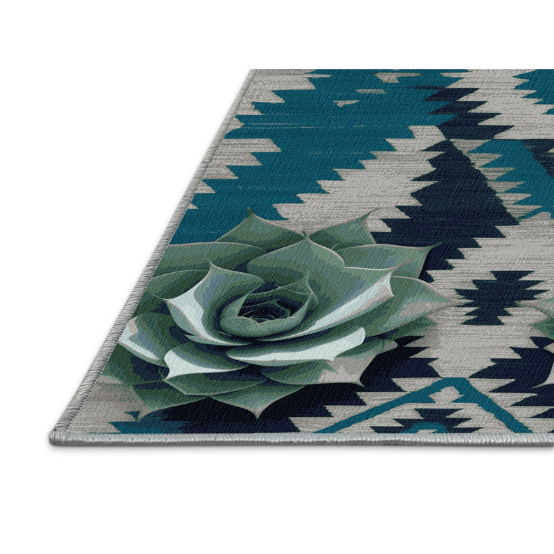  Tapis lavable Agave Plant Southwestern, Rectangulaire 8 pi x 12 pi