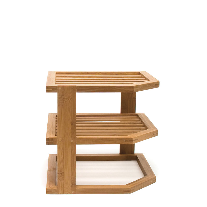 Bamboo 3-tier Corner Shelf