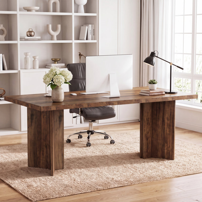 Bureau de direction 63 po Farmhouse, Noyer foncé