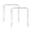 Table de bout en acrylique, 2 tables d'appoint en Lucite en forme de C, table d'appoint en acrylique transparent pour les boissons, la nourriture, les collations utilisées dans le salon, la chambre à coucher et le bureau