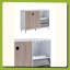 Présentoir en bois, armoire avec tiroir