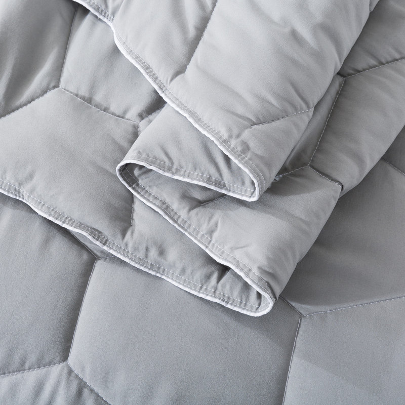 Couverture , Gris neutre / blanc éclatant, Double / Grand, 3