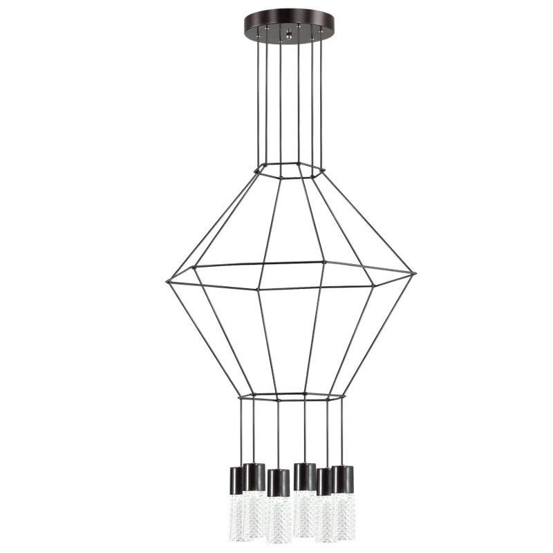 Graves 6 - Light LED Cluster Pendant