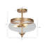 Kewaunee 3 - Light 12.6'' Glass Semi Flush Mount