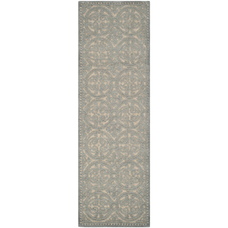 Sadik Cambridge Hand Tufted Wool Geometric Rug, Runner 2'6" x 10'