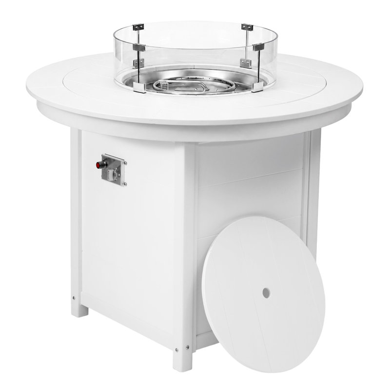 Foyer de table rond 47 po, 42.25" H x 47.25" W x 47.25" D, White