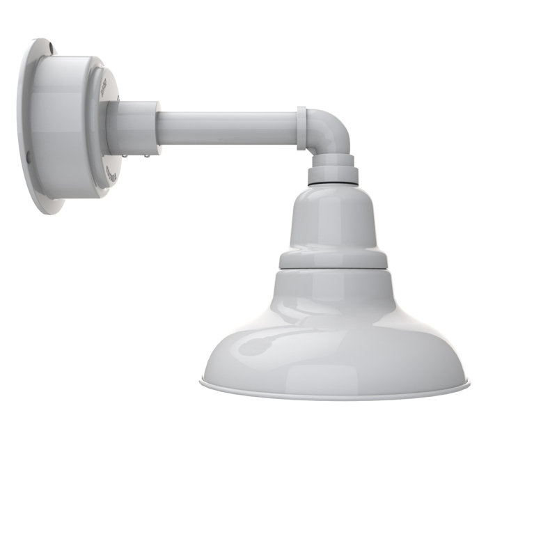 Idella LED Barn Light, White, 9" H x 8" W x 14" D