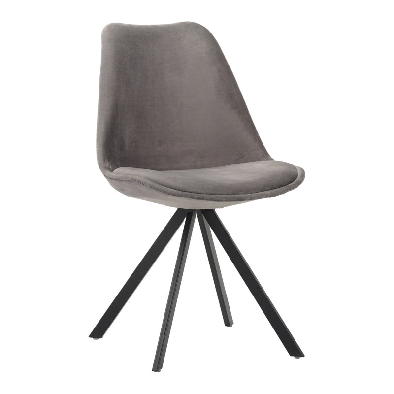 Brinlee 46cm H Velvet Upholstered Metal Side Chair