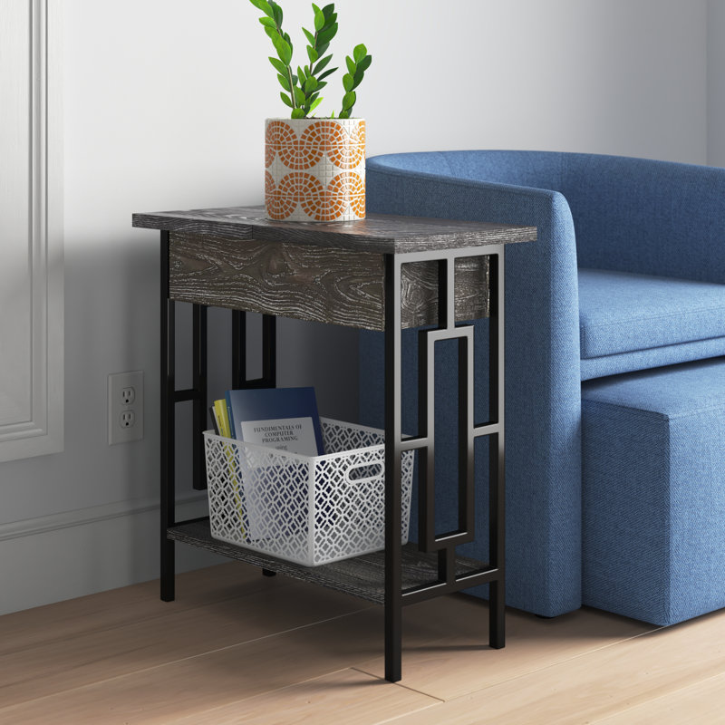 Hazlett End Table and Built-In Outlets