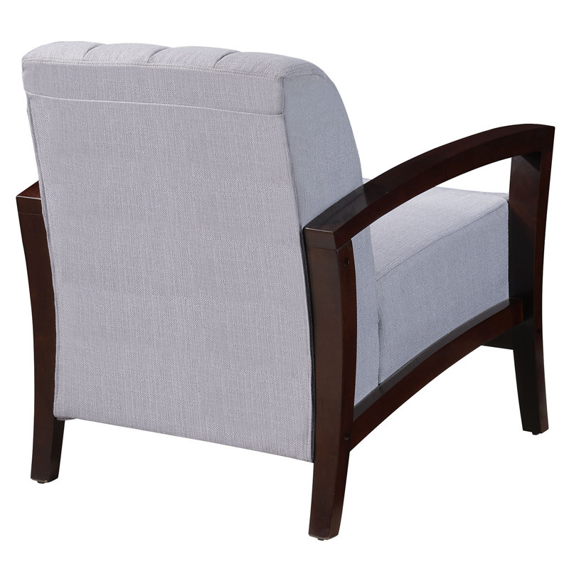 Fauteuil Modway Enamor, Velours gris performance