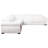 Yohan Reclining Sectional Sofa - White Boucle