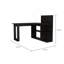 Bureau d'écriture, cinq tablettes ouvertes - noir-1565051701