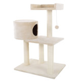  PETMAKER 3-Tier Cat Condo Scratching Tower - Beige