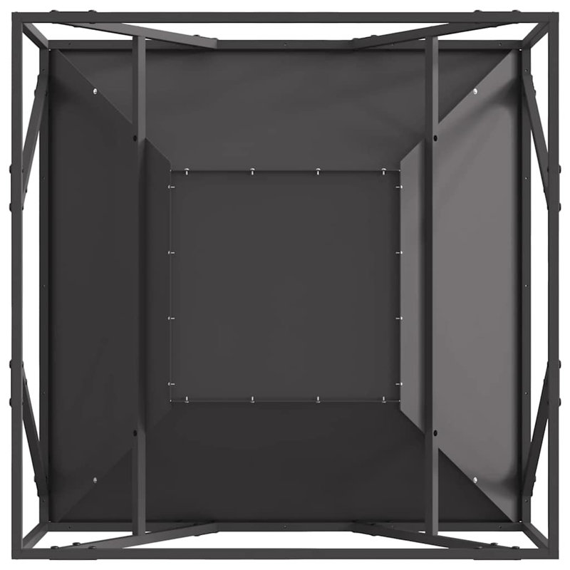 Outdoor Fire Pit, 40cm H x 80cm W x 80cm D, Black