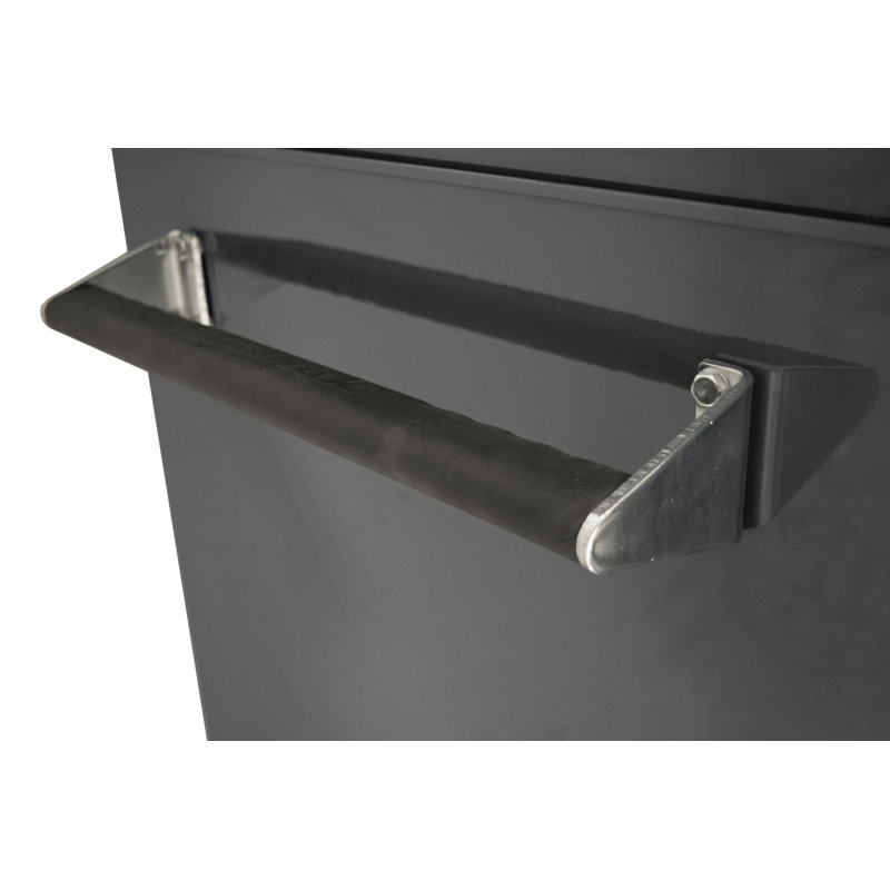 54.5'' W 10 -Drawer Steel Bottom Rollaway Chest with Wheels, Black