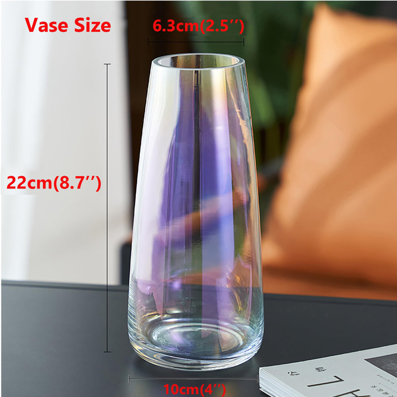 Vase en verre moderne, Néon transparent