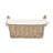 Wicker Lined Storage Basket with Handles-1941628114