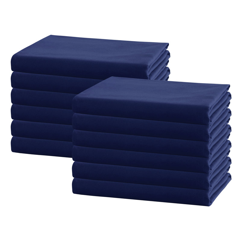 Bed Pillowcases, 1800 Brushed Microfiber Pillow Cases with Envelope Closure - NTBAY, Navy Blue, Queen Pillowcase