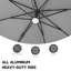 Parasol rectangulaire suspendu en porte-à-faux à manivelle 157,48 po x 118,11 po Soheir inclus-2142906695