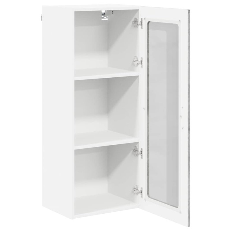 Vidaxl Kitchen Cabinet White 40 X 31 X 100 Cm Engineered Wood, Concrete Grey