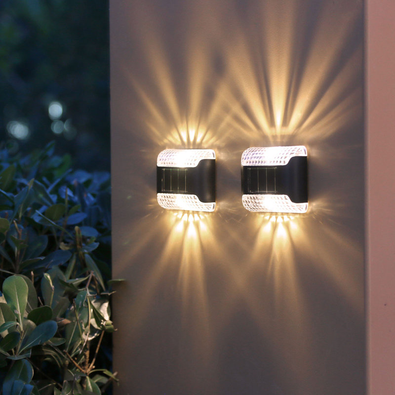4PCS lumière solaire décoration extérieure cour murale lumière de nuit extérieure, B