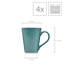 Emhouse 4 Piece Latte Mug
