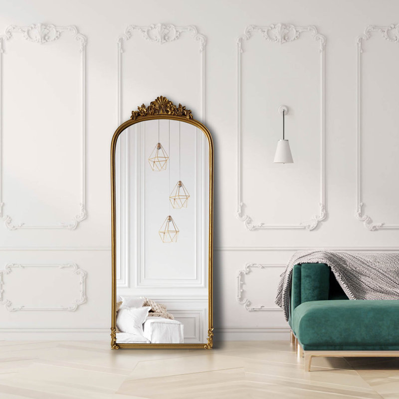 Antique Slanted Floor Mirror