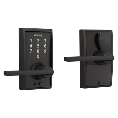 Schlage Touch Keyless Touchscreen Lever with Century Trim and Latitude Lever