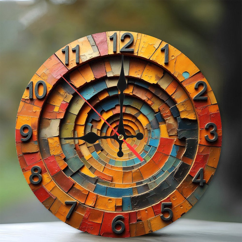 Colorful Artistic Wall Clock Home Decor Unique Design