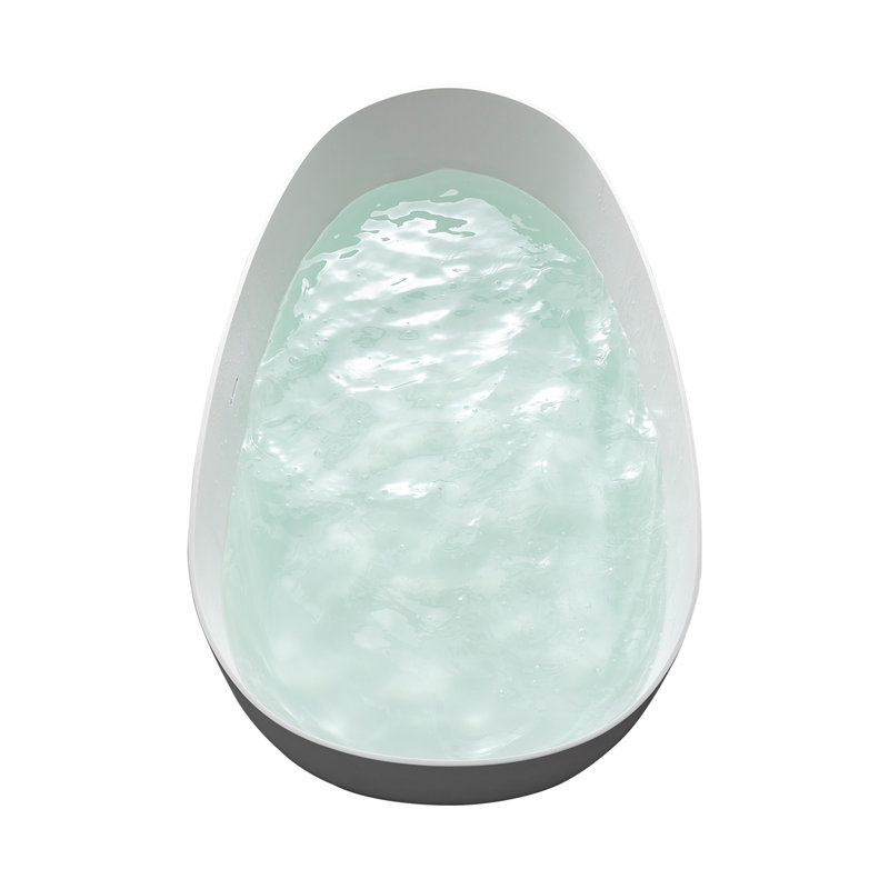 67" Premium Solid Surface Deep Soaking Bathtub