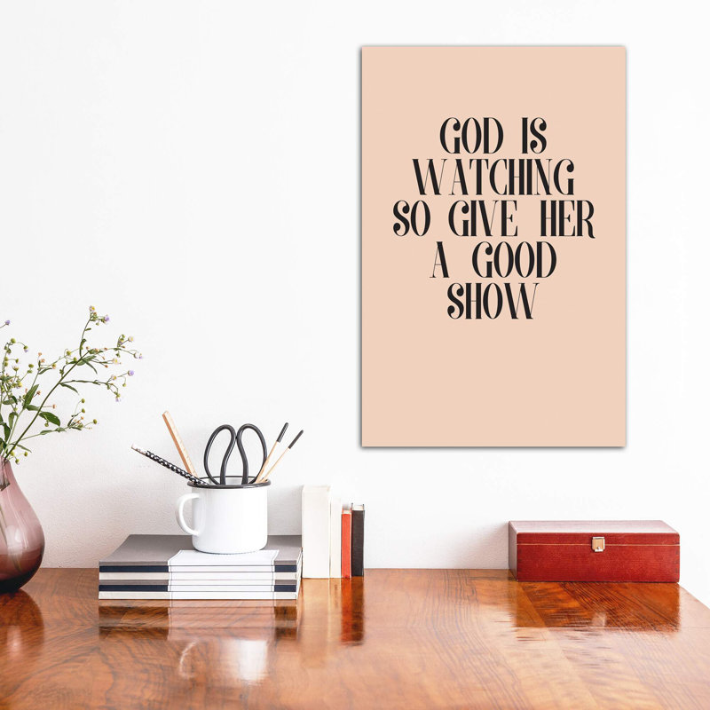 God Is Watching - Wrapped Canvas Print, 30.48 cm H x 45.72 cm W