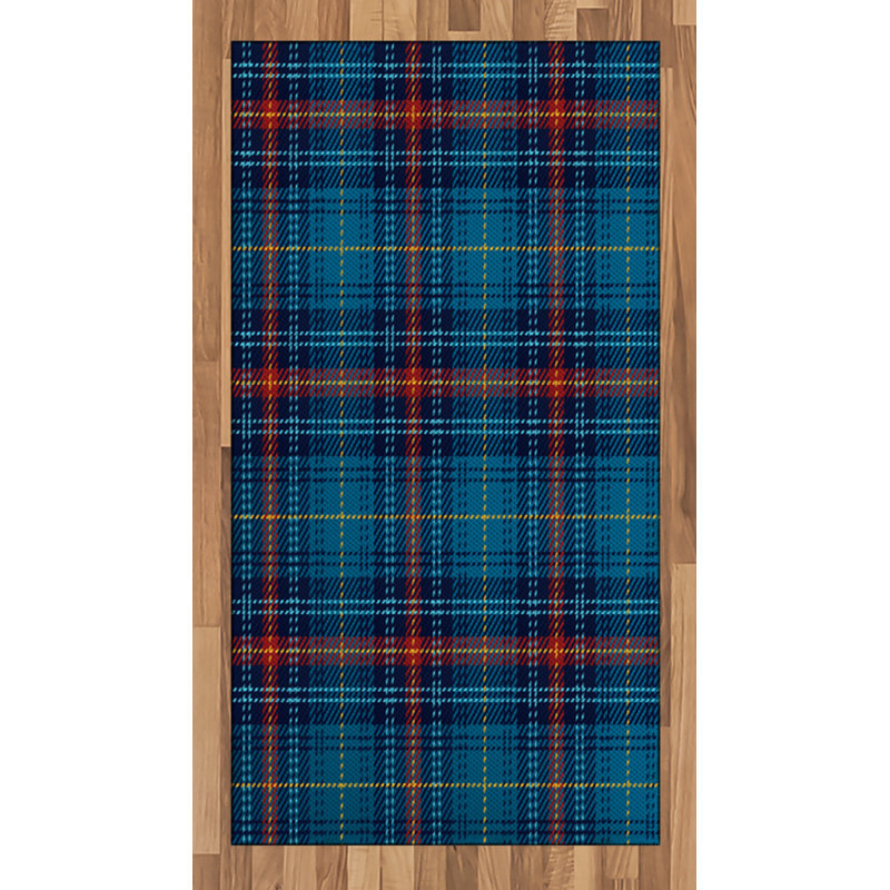 Checkered High Density Long Fiber Poly Threads Decorative Area Rug Carpet, Rectangle 2'7" x 5'