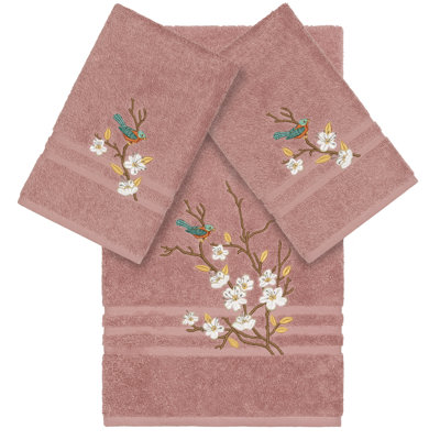 Spring Time 3 Piece Turkish Cotton Towel Set
