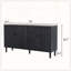 Cabine de rangement moderne en bois noir-428825355