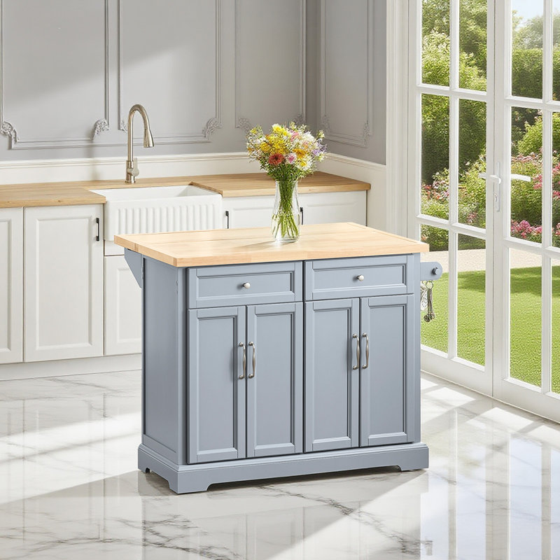 Engli 115 cm W Kitchen Island with Top