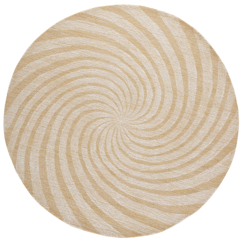 Novelty 201 80% Wool; 20% Cotton Spiral Rug, Round 6'
