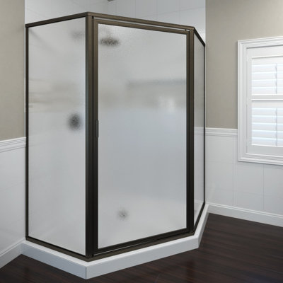 Deluxe W 68.625'' H Framed Neo-angle Reversible Shower Enclosure