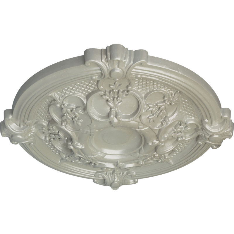 Médaillon de plafond Endurathane Attica, DO 18 po x P 4 po x P 5/8 po (convient aux auvents jusqu'à 5 po), finition en nuage peinte à la main